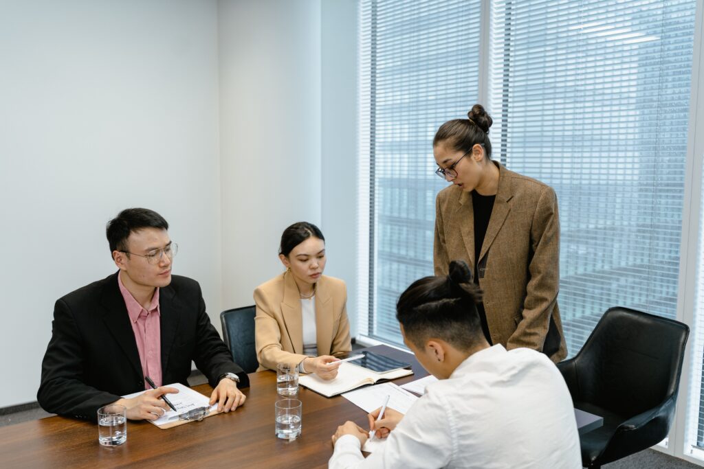 People in a conference room.